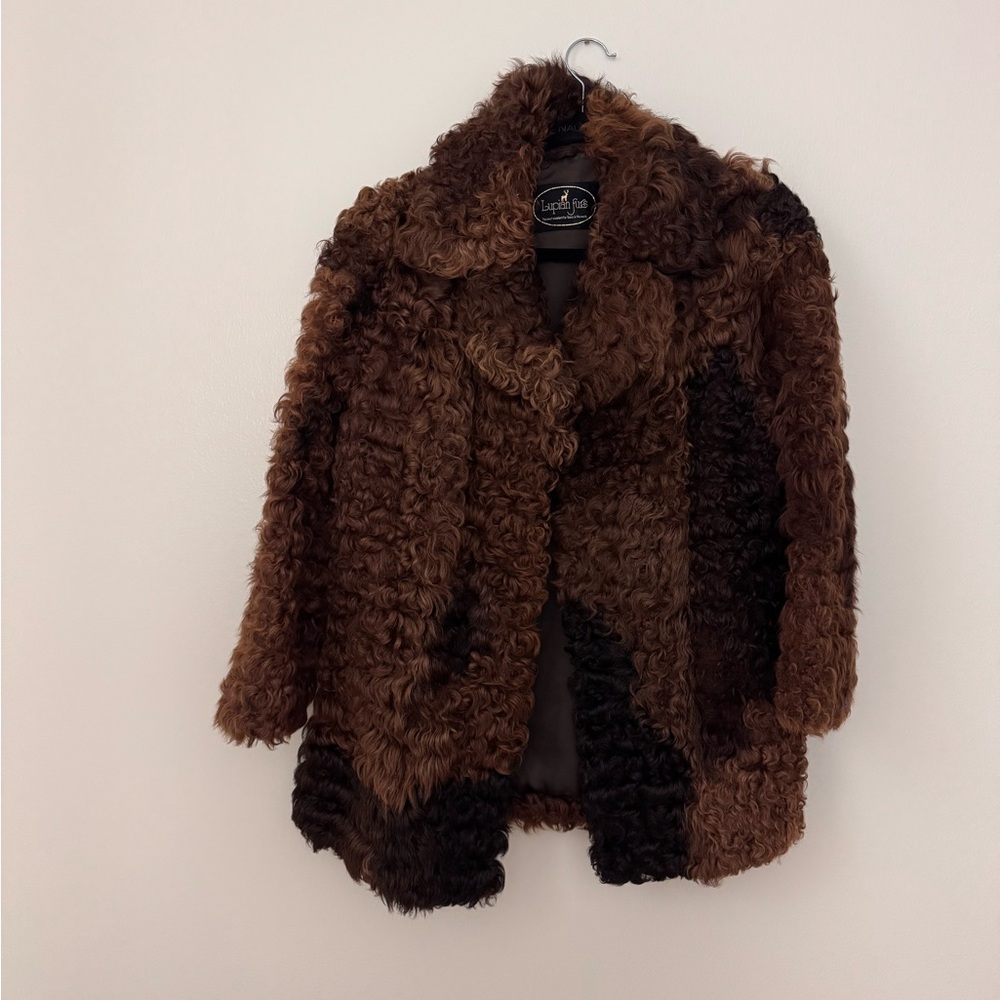 Brown Lamb Fur Coat